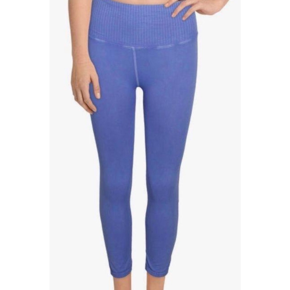Movement Ribbed Trim Solid Leggings